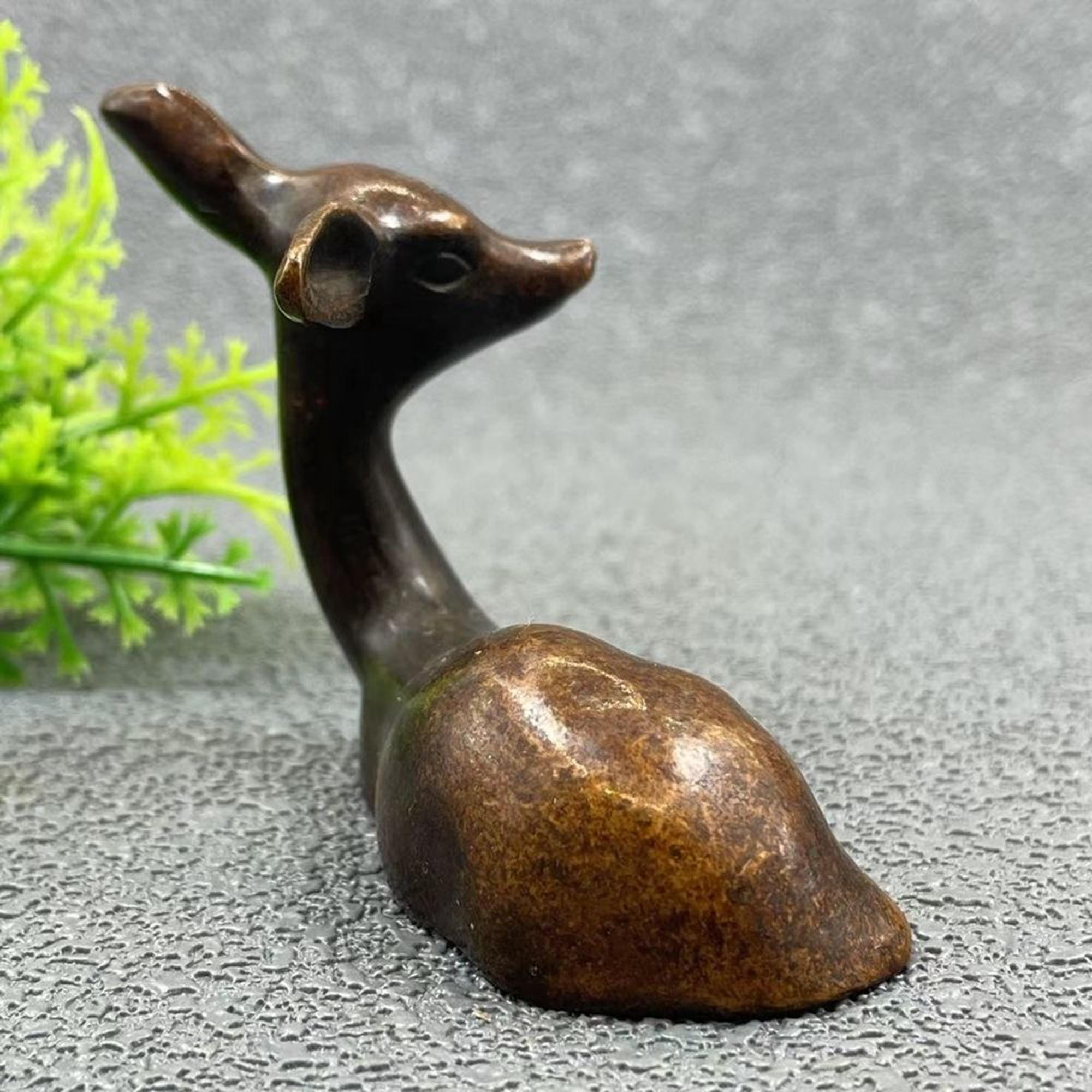 ヴィンテージブロンズ彫刻の鹿の像 - Etsy 日本