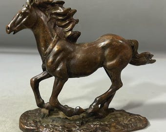 ブロンズ彫刻「馬と猿」像 - 室内装飾と風水像 - Etsy 日本