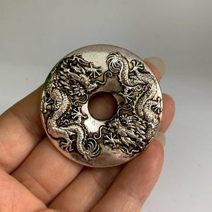 Vintage Tibetan Silver Handmade Dragon Pendant
