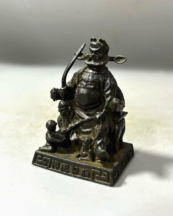 Bronze Zhong Kui Statue: Vintage Tea Pet, Feng Shui Decor - Etsy