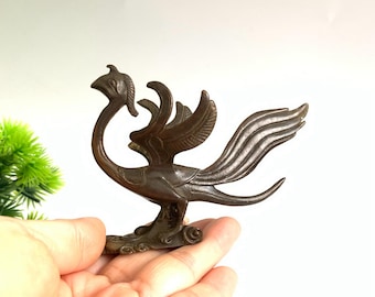 Bronze Phoenix Figurine: Handmade Chinese Tea Pet Statue - Etsy Israel