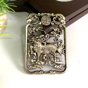 Vintage Tibetan Silver Handmade Qilin Pendant
