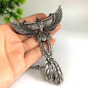 Vintage Tibetan Silver Handmade Phoenix amulet Pendant