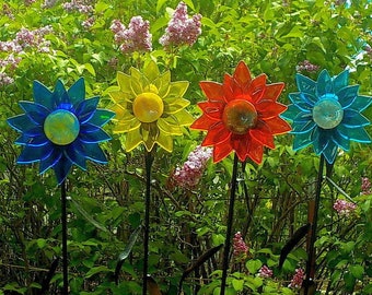 Glass Garden Flowers Etsy