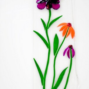Spring flowers that never fade! Beautiful fused glass floral panels to brighten your walls. Christmas, Easter, Birthday, Love