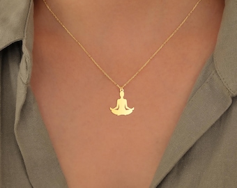 Yoga Pose Charm, Meditation Pendant, Zen Jewelry Connector, 925 Sterling Silver Yoga Charm, Mindfulness Jewelry Supplies