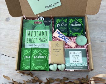 Verwöhnen Sie Geschenkkorb für Sie | Matcha Grün Geschenkbox | Prüfung Revision Rettung | Prüfung Leckerli Box Lehrer Wertschätzung Geschenk | Großbriefkasten