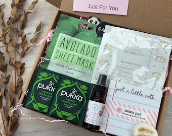 GCSE Exam Relief Self Care Verwöhnen Hamper Box | Geburtstag für sie Letterbox Geschenk | Geschenk für Lehrer | Matcha Avocado