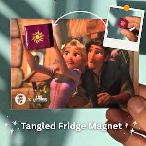 Tangled Gift Rapunzel Fridge Magnet with Tangled Sun Flower Cute Polymer Clay Mini Magnet Gift for Her Rapunzel Accessories Home Decor gift