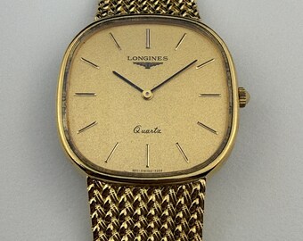 LONGINES 960 3228 Gold Dial 30mm Quartz Watch Vintage - Etsy Canada