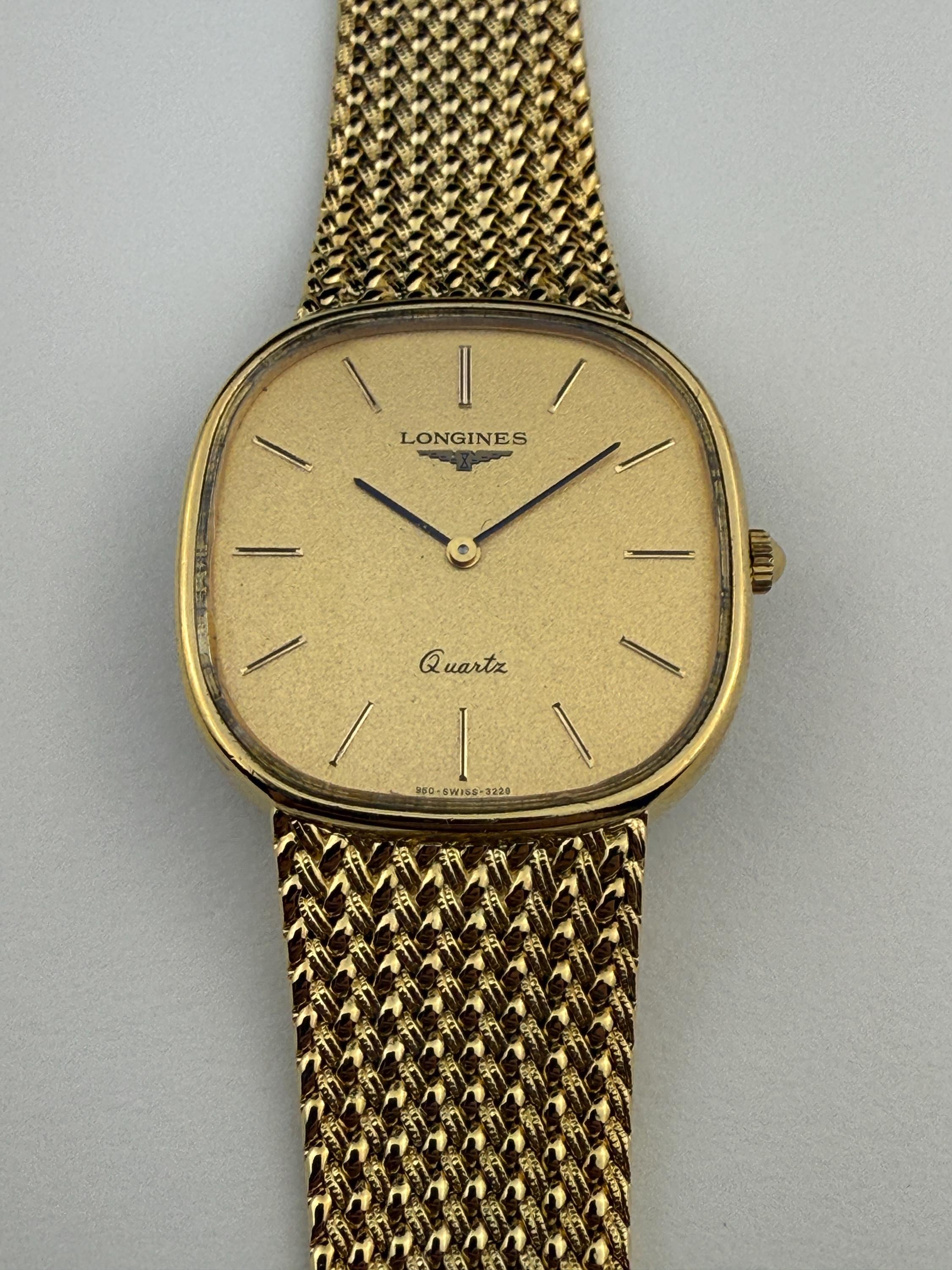 LONGINES クォーツ 腕時計 ゴールド　960-3228 LONGINES 960 3228 Gold Dial 30mm Quartz Watch Vintage - Etsy Israel
