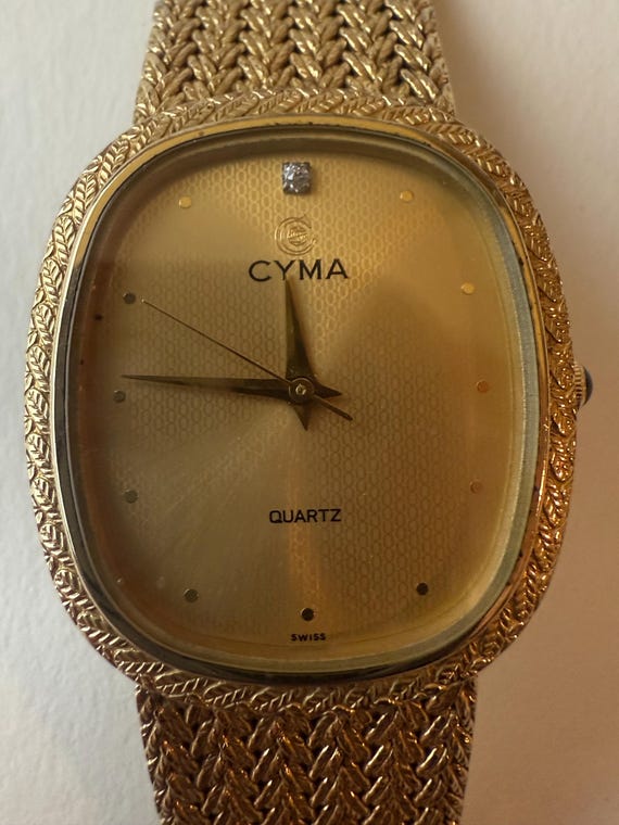 CYMA 705 vintage unisex watch, gold plated Swiss made