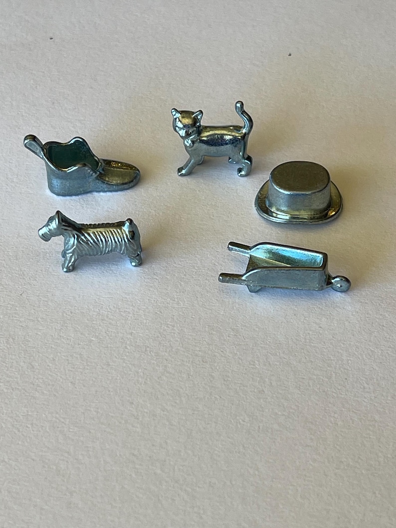 Vintage Lot-14 Metal Crackerjack Trinkets & Monopoly Game Pieces. - Etsy