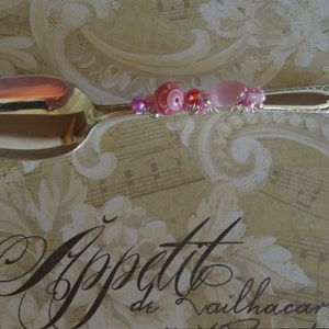Vintage beaded serving spoon