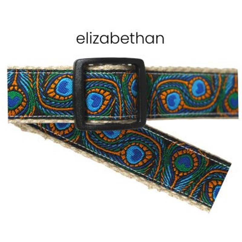 PEACOCK IN BLACK PATENT DOG COLLAR main image 0