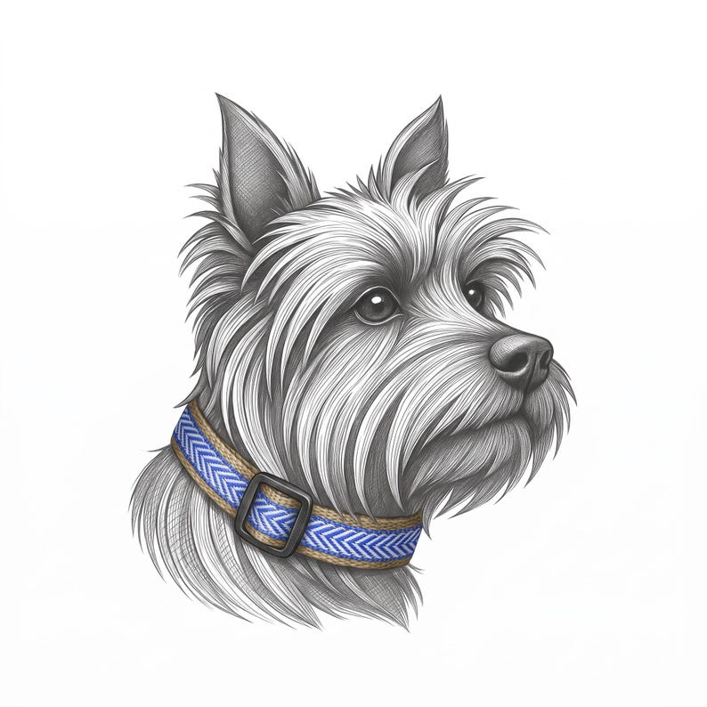 Collar para perro de cáñamo azul y blanco con estampado de chevrón imagen 1