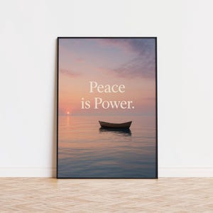 Motivational Poster – Peaceful Sea Sunrise Canvas for Home Decor, Office or Bedroom Wall Art