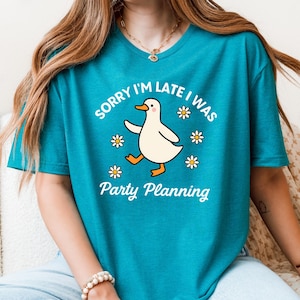 Przepraszam za spóźnienie, byłem Dilly Dallying Shirt, Funny Goose Shirt, Silly Goose Tee, Cute Goose Shirt, Animal Humor Gift, Comfort Colors Tee
