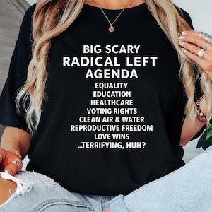 Radical Left Agenda T-Shirt: Progressive Political Statement