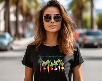 Earthy Veggie T-Shirt: Garden Vegetables Graphic Tee