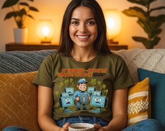Funny IT Engineer T-Shirt: Turning It Off Again - Geek Gift