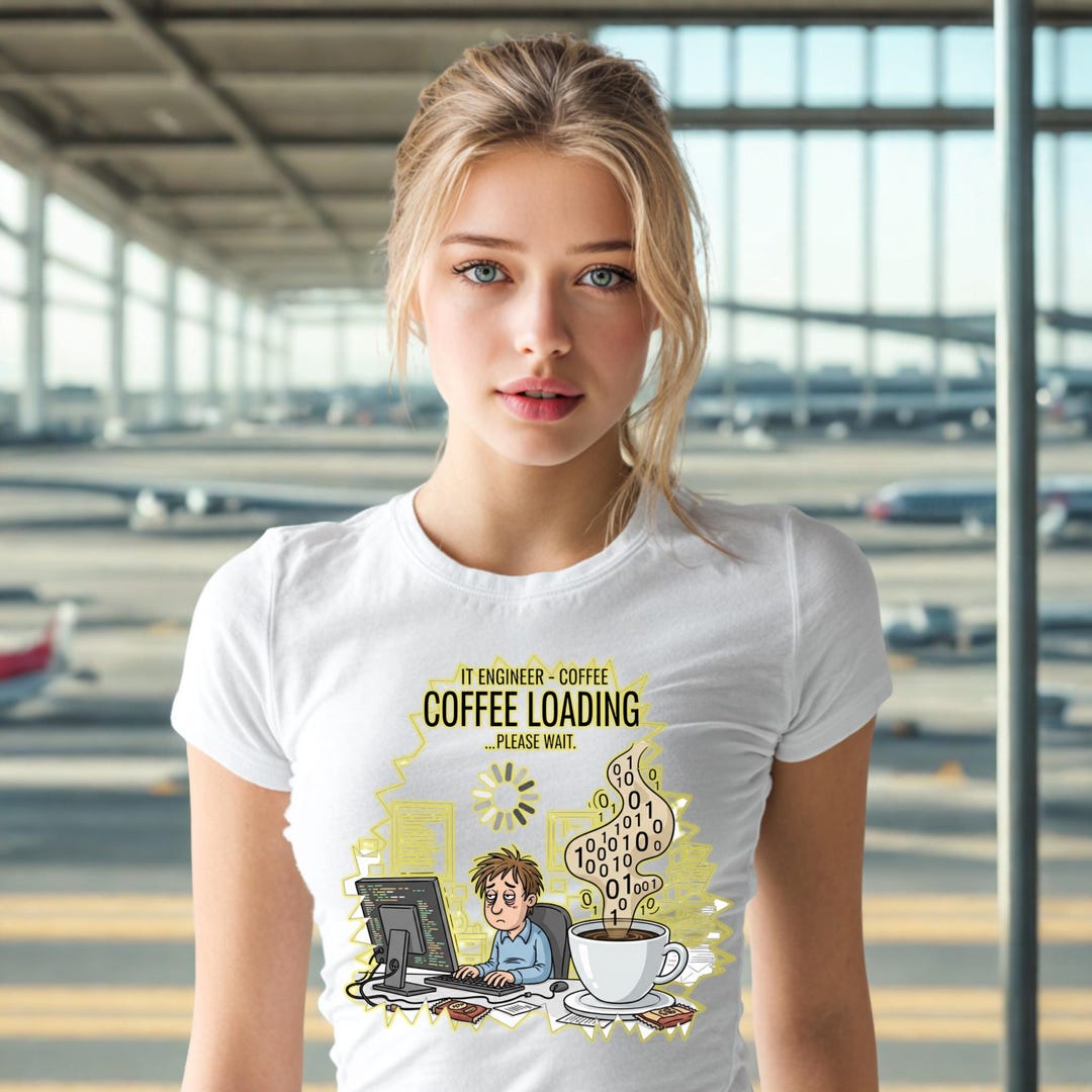 IT Engineer Coffee Loading T-shirt, Funny Programmer Unisex Tee - Etsy