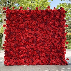 BD060 Party Event Wedding Floral Backdrop Colorful Artificial Flower 5D Roll up Flower Wall Backdrop For Wedding Decoration Background