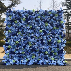 320 Wedding Flower Wall 8ft X 8ft Roll up Flower Wall Artificial Silk Rose Flower Wall Panel Wedding Event Party Decoration Backdrop