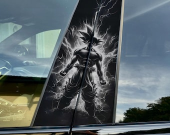 Exclusive Custom Car Pillar Wrap – Luxury Vinyl Decal Limited Stock Dragon Ball BW