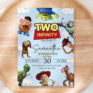 Toy Story Birthday Invitation Birthday Party Invitation Template Birthday Editable Canva DIY Birthday Invitation Digital Download