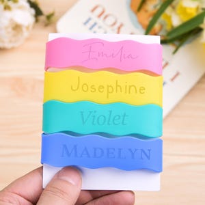 Custom Name Tags for Bottles&Sippy Cups,Custom Silicone Bottle Labels,Sippy cup label band,Sport bottle label,Gift for Kid,Cup label bands