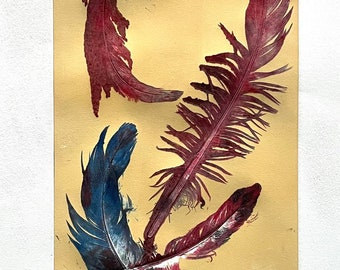 feathers 1-monoprint