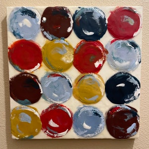 Circles 6-encaustic, original art