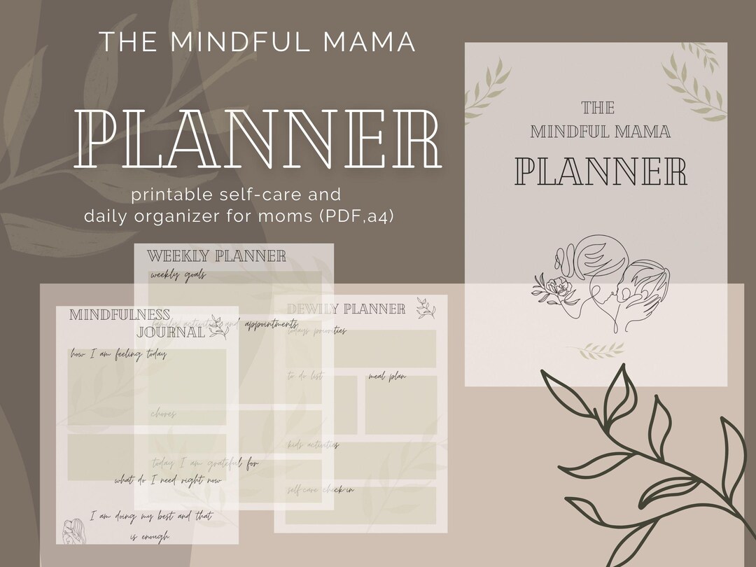The Mindful Mama Planner - Printable Self-care and Daily Organizer for ...