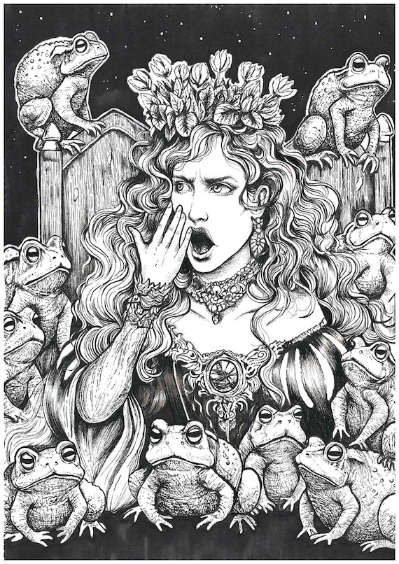 Queen of the Toads | A4 Fantasy Art Print