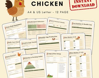 Backyard Chicken Flock Journal | 12-page Printable | Egg Production ...