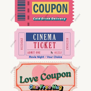 Cupones imprimibles para el Día del Padre para papá. Regalos divertidos para niños. Descarga instantánea en tamaño A4 y carta. 3 boletos lindos. Manualidades para el Día del Padre.