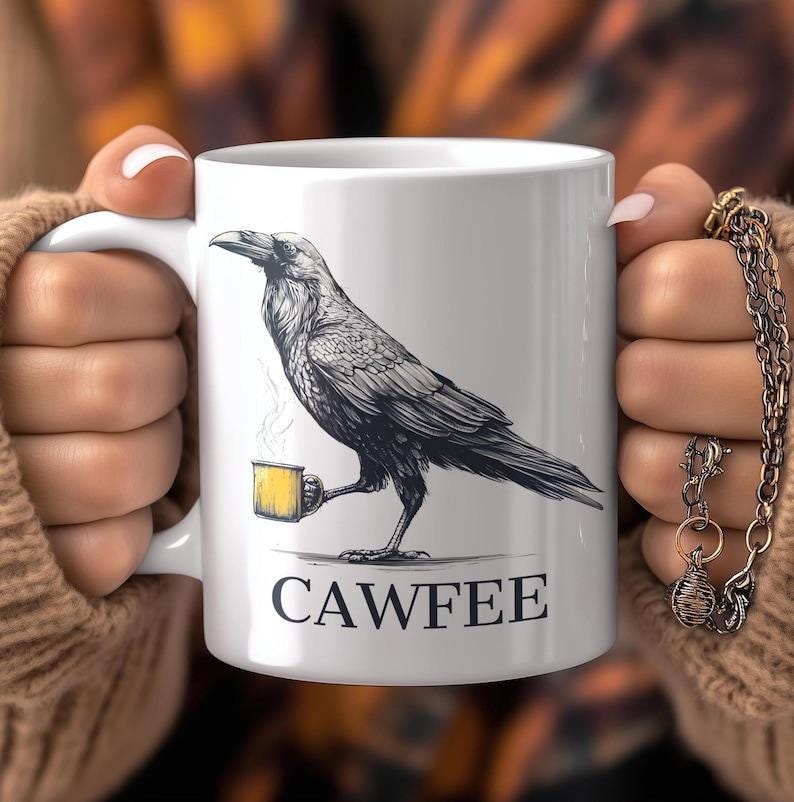 The Crow - Keramik-Kaffeetasse Mit Untersetzer Set | Brandon Lee Motiv | Spülmaschinenfest