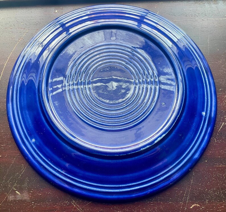 Rare Fiestaware Divided Plate From the 40's in Cobalt Blue Etsy
