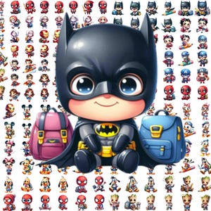 150+ Cartoon Back To School Png Bundle, Dis-ney Cartoon Png, Dis-ney Princess Png, Superhero Cartoon Png, Cartoon First Day Of School Design
