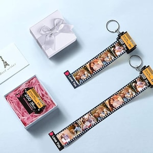 Personalized Photo Film Roll Keychain | Custom Memory Keepsake | Unique Photo Gift