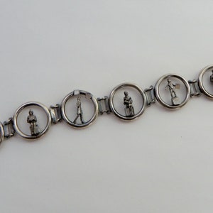 Library bracelet , sterling silver