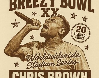 Chris Brown Breezy Bowl XX Shirt PNG | 20 Years of Chris | Worldwide