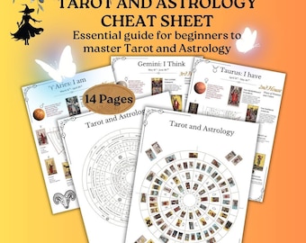 Tarot & Astrology Cheat Sheets for Beginners | Printable PDF Study Guide