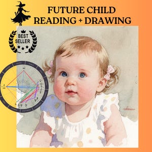 Dibujo de un futuro hijo, lectura astrológica, lectura de la carta astral, dibujo de un bebé, dibujo de un futuro hijo, artista psíquico