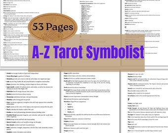 Tarot Symbol Meanings Guide, Tarot Cheat Sheets (PDF)