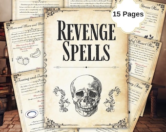 Revenge Spells and Rituals, Witchcraft, Book of Shadows, Grimoire Pages, Beginner Witch Kit