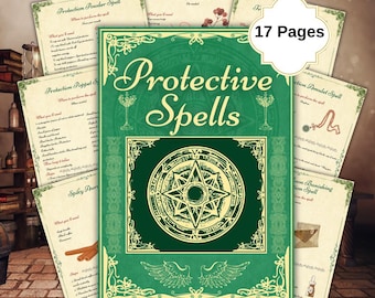 Protective Spells and Rituals, Witchcraft, Book of Shadows, Grimoire Pages, Beginner Witch Kit