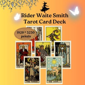 Rider Waite Smith Tarot Card Deck, Tarot Cards, 1929*3230 HD pixels, Digital Download, Commercial Use