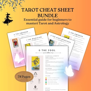 Tarot Spickzettel: Anleitung für Anfänger der Tarotkartenbedeutung (PDF Download)